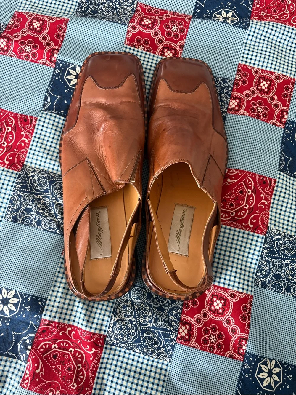 Mezlan Brown Leather Slip-On Loafers